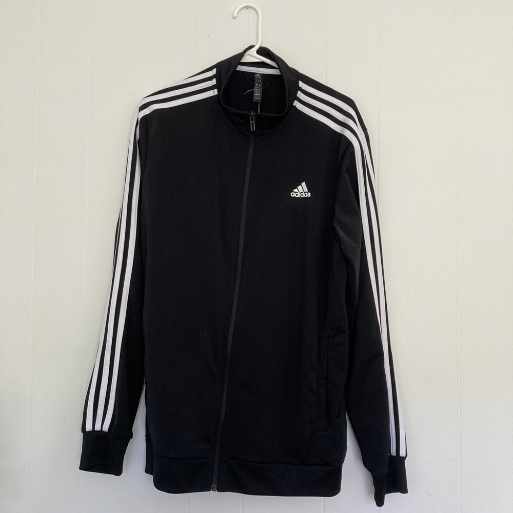 Adidas Track Jacket Size Large Black